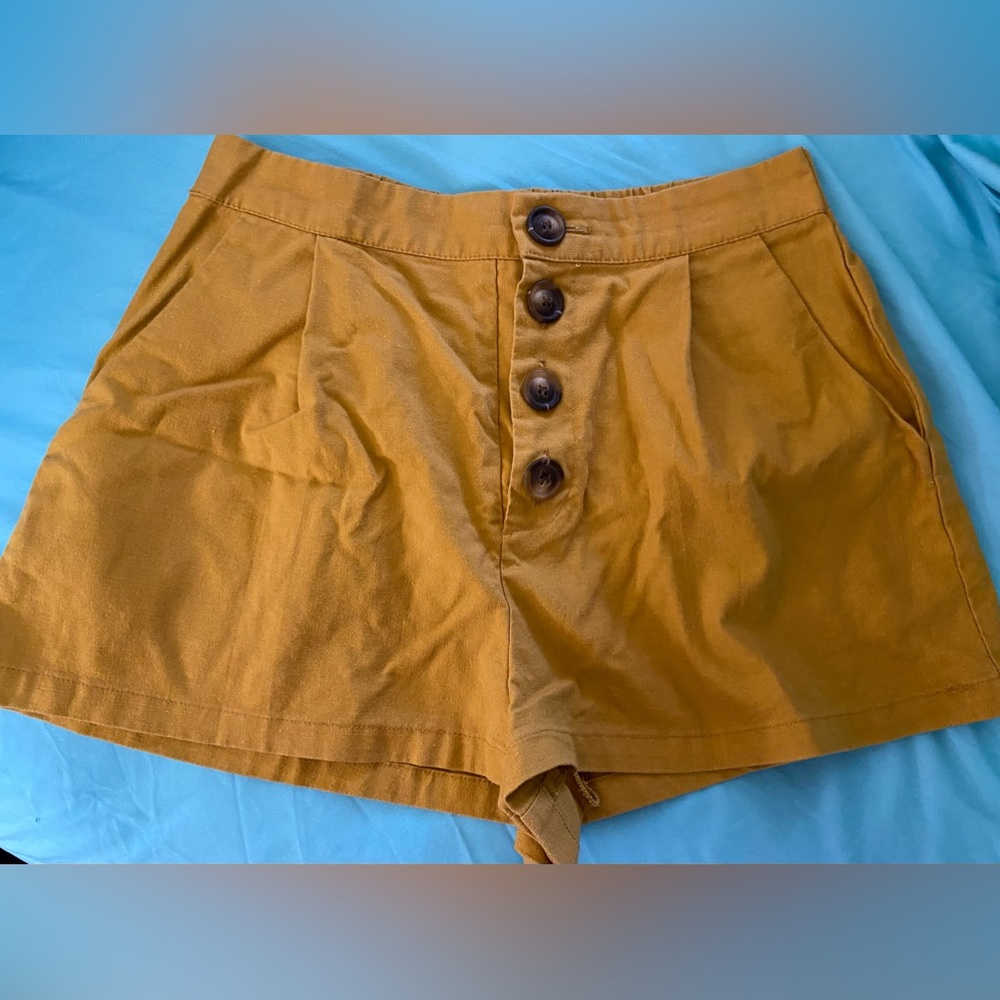 Forever 21 goldenrod Button-Up Shorts